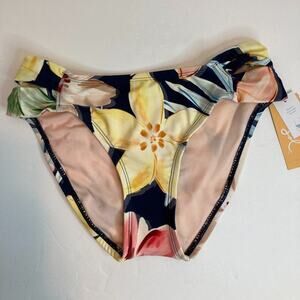 Kona Sol Swim Suit Bottoms Tropical Print Size XS Bikini Bathing